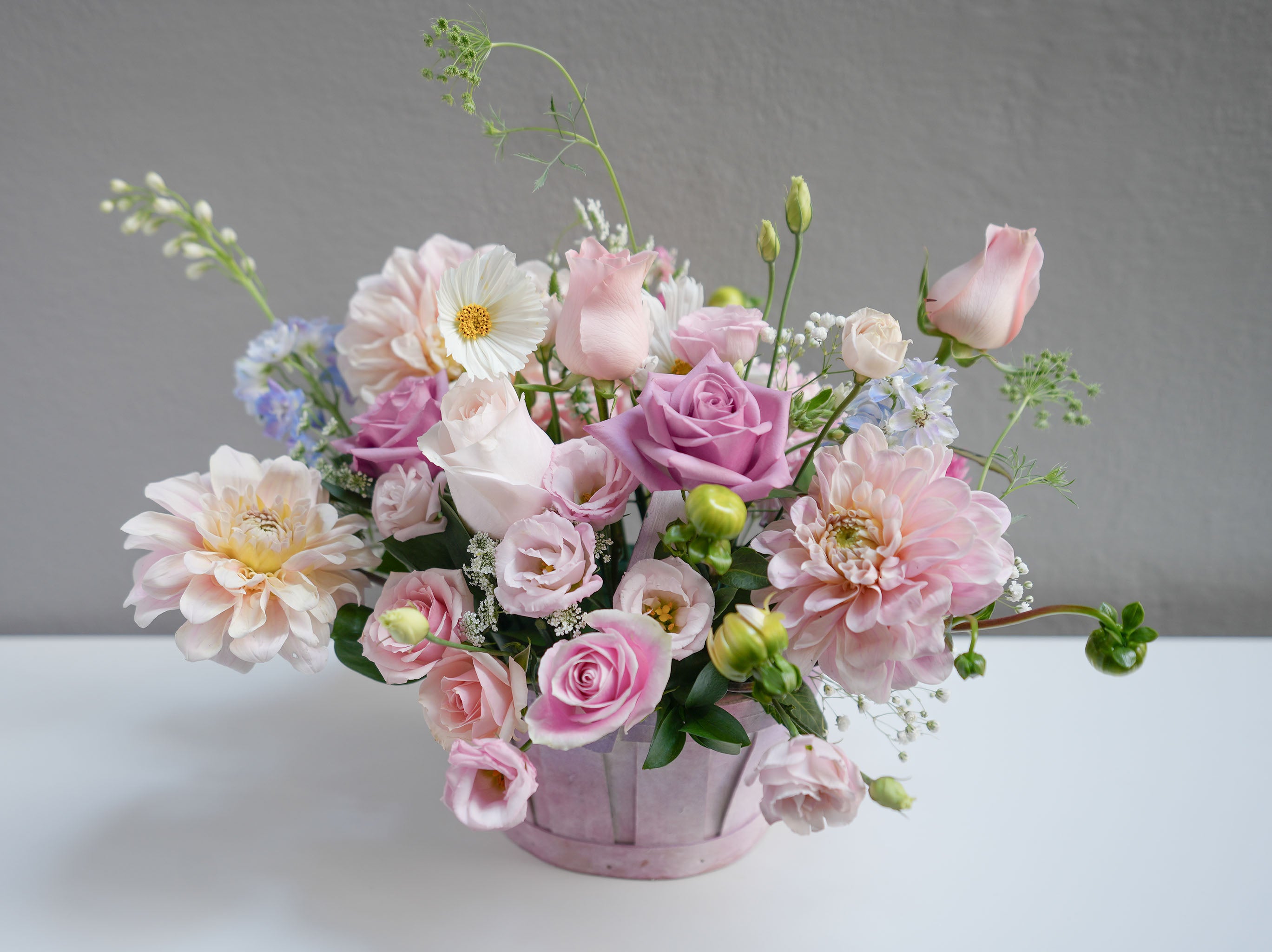 Pink Bloom Basket