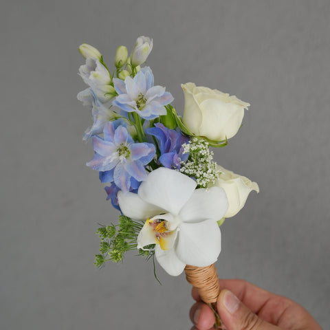 White Orchid Boutonniere