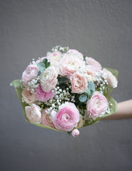 Ranunculus Bouquet (White, Blush, Light Pink, Mixed)