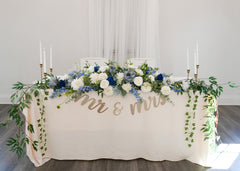 Blue Head Table Centerpiece