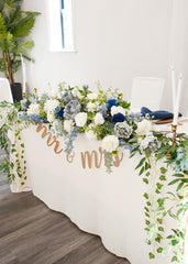 Blue Head Table Centerpiece