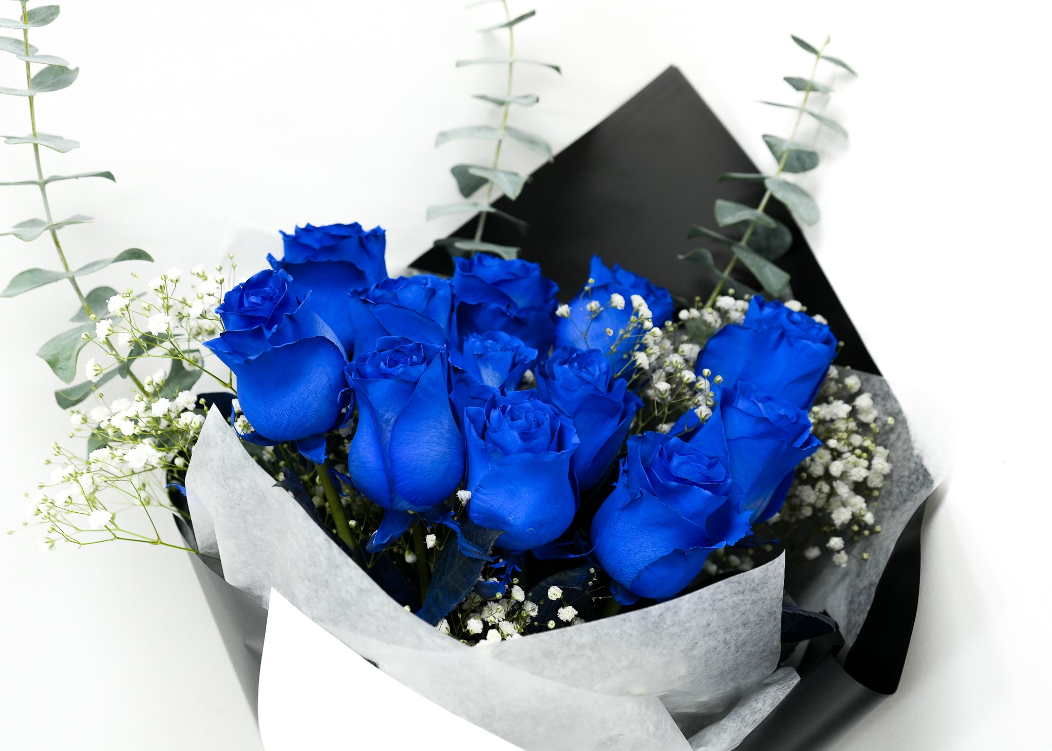 12 Blue Roses