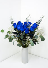 12 Blue Roses