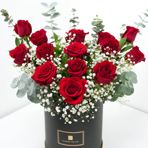 Red Rose Round Box