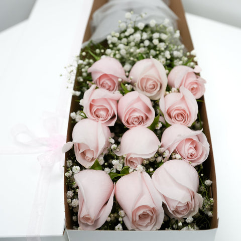 12 Pink Rose Box