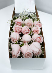 12 Pink Rose Box