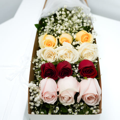 12 Assorted Rose Box