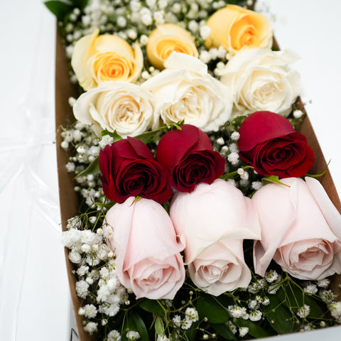 12 Assorted Rose Box