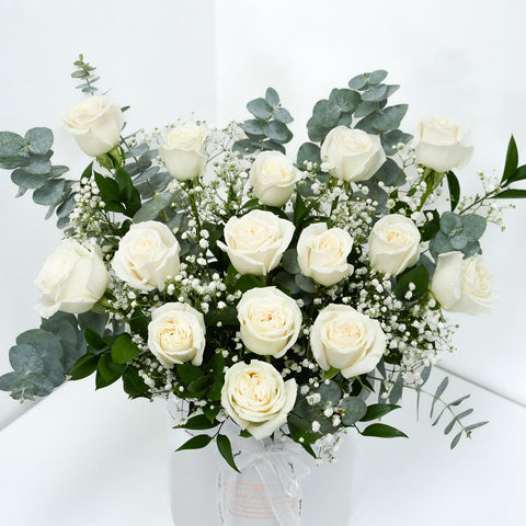 White Rose Round Box