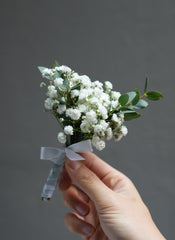 Baby's Breath Boutonniere