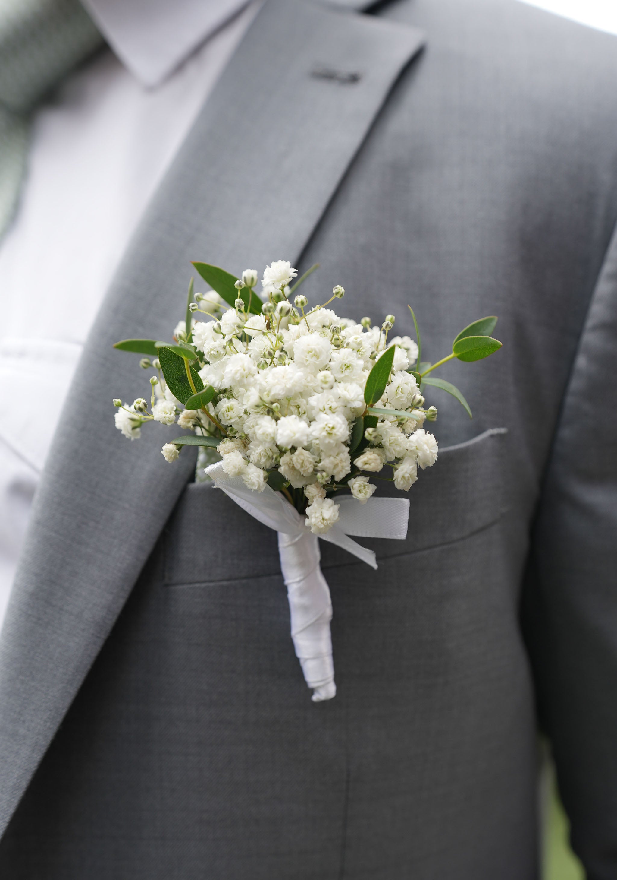 Baby's Breath Boutonniere