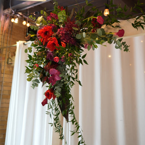 Crimson Love Wedding Arch