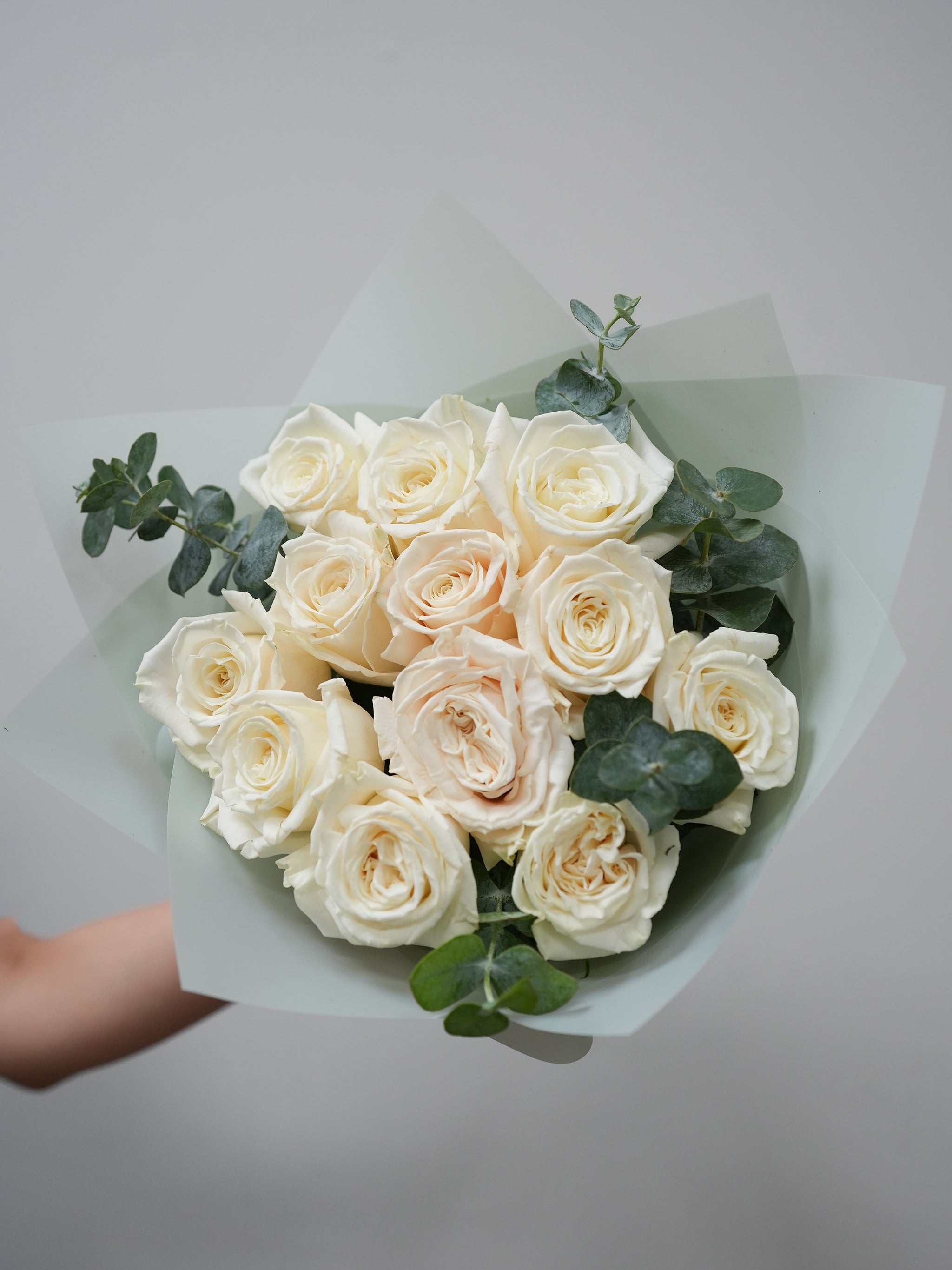 12 White Roses