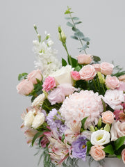 Mix of Floral Colors Round Box