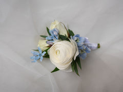 Pure Ranunculus Corsage & Boutonniere