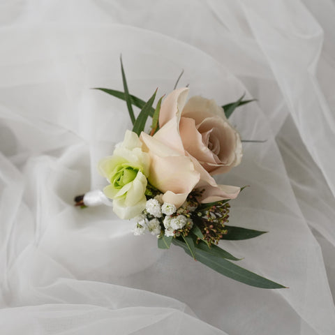 Quicksand Rose Corsage & Boutonniere