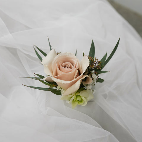 Quicksand Rose Corsage & Boutonniere