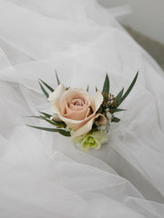 Quicksand Rose Corsage & Boutonniere