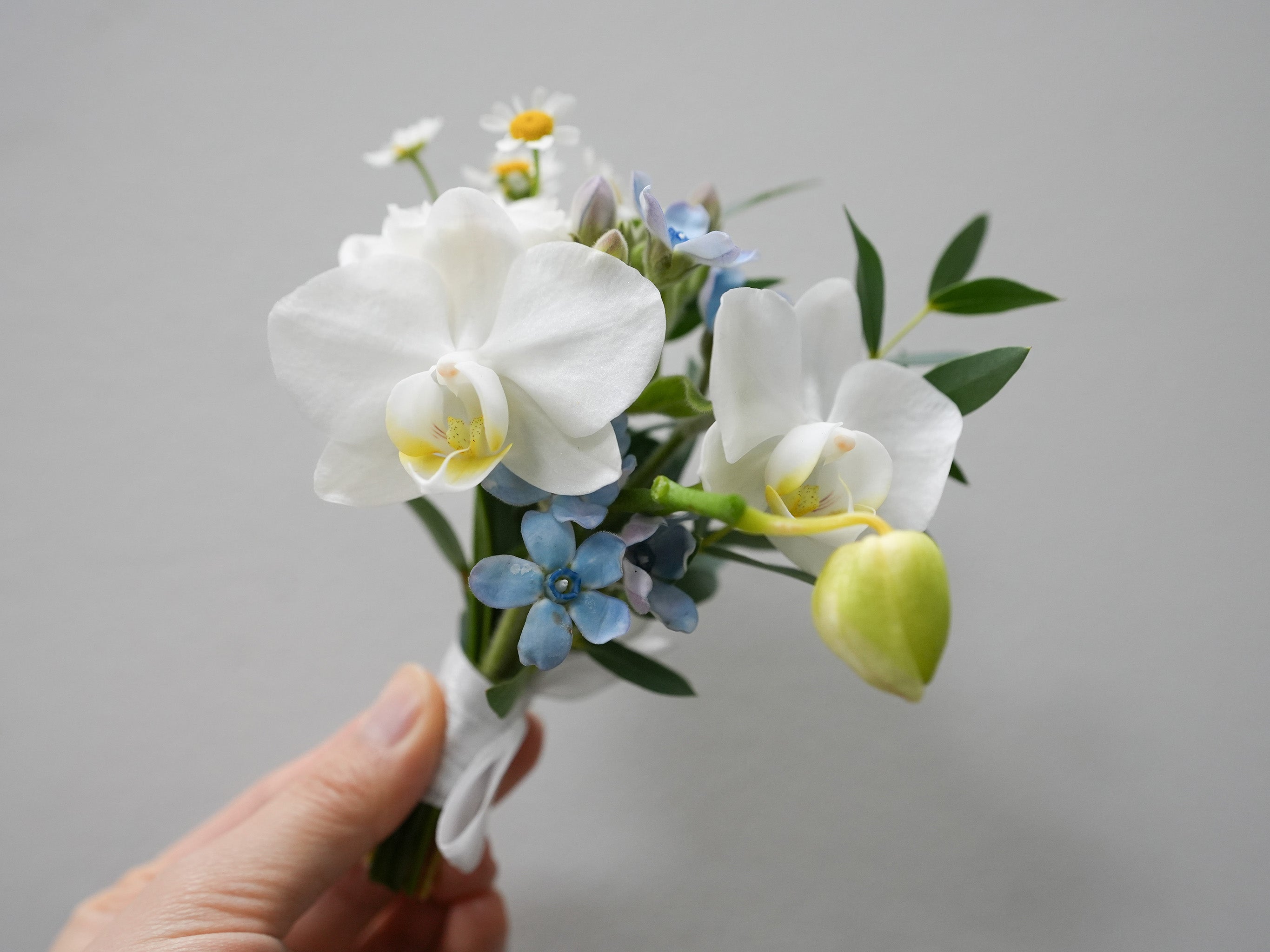 Blue Cotton Boutonniere
