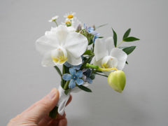 Blue Cotton Boutonniere