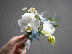 Blue Cotton Boutonniere