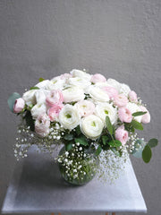 Ranunculus Bouquet (White, Blush, Light Pink, Mixed)