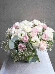 Ranunculus Bouquet (White, Blush, Light Pink, Mixed)