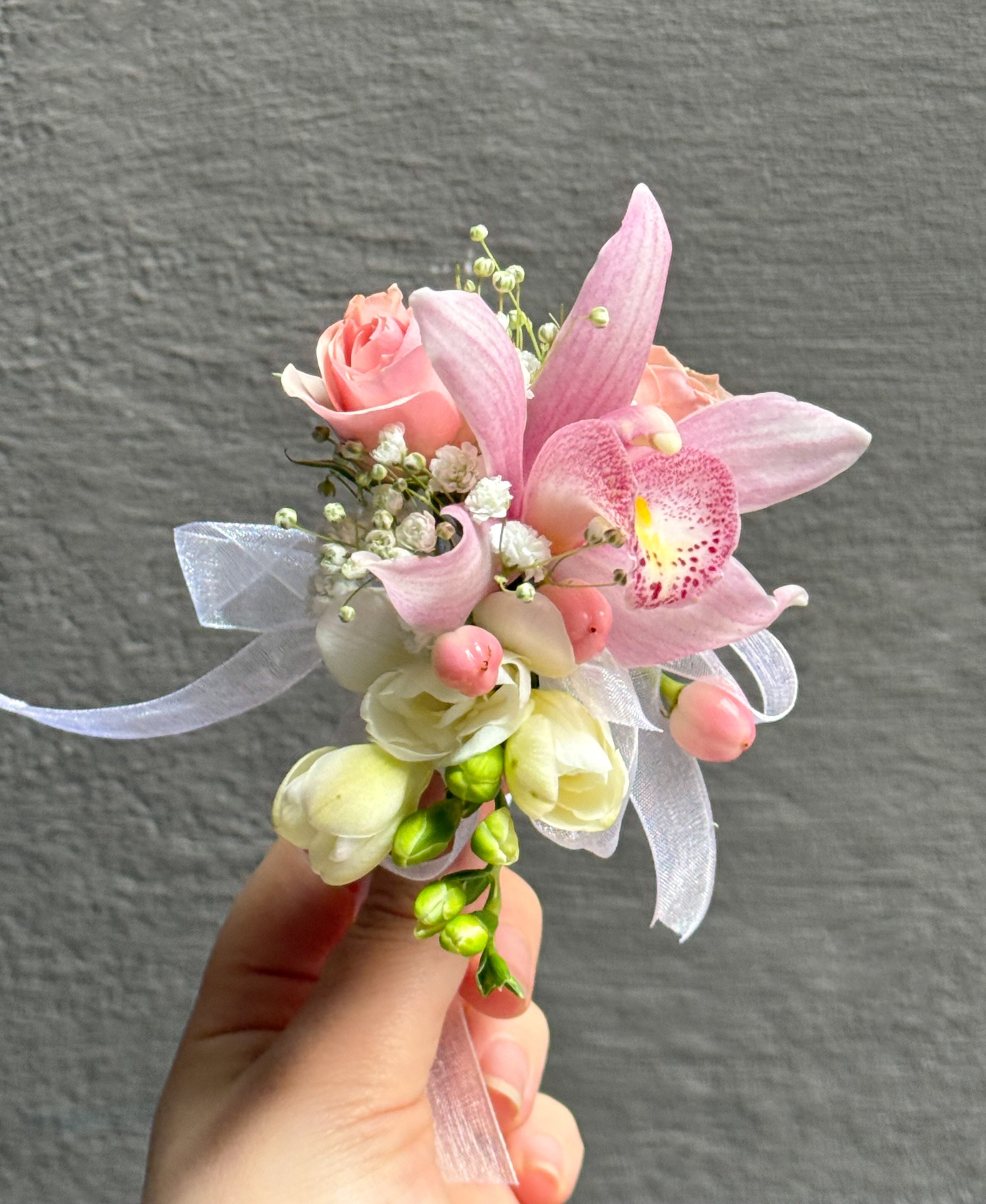 Cymbidium Corsage  & boutonniere