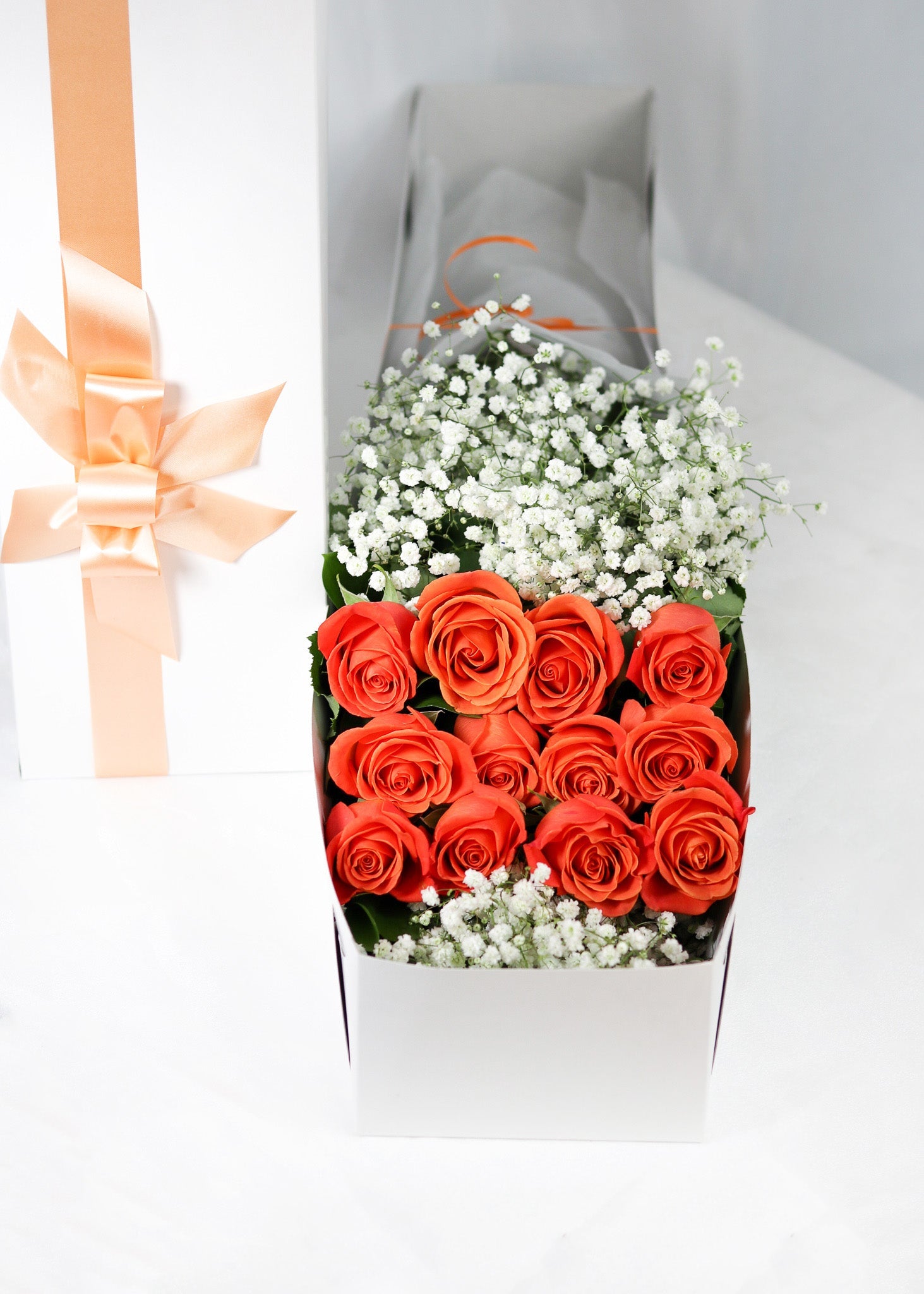 12 Orange Rose Box