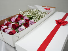 24 Lavender & Red Rose Box