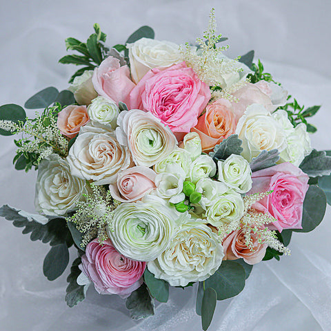 Pink & White Wedding Bouquet