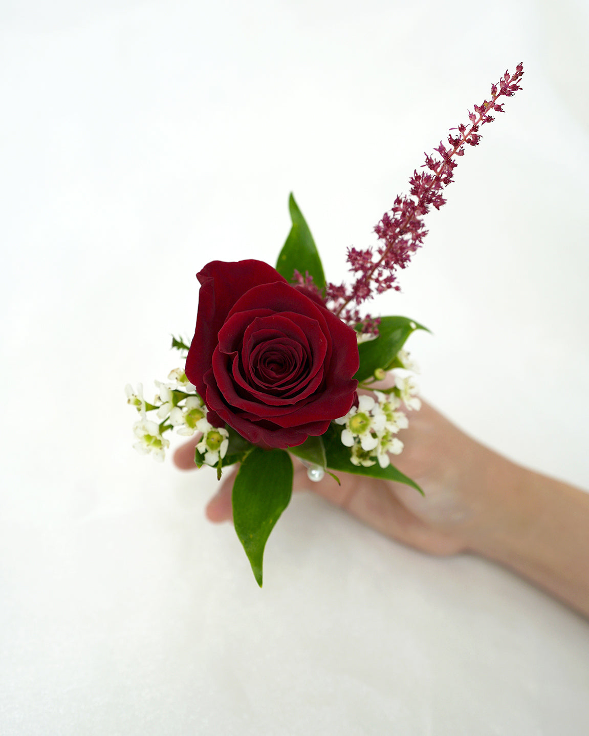 Burgundy Rose Boutonniere