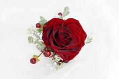Burgundy Rose Boutonniere