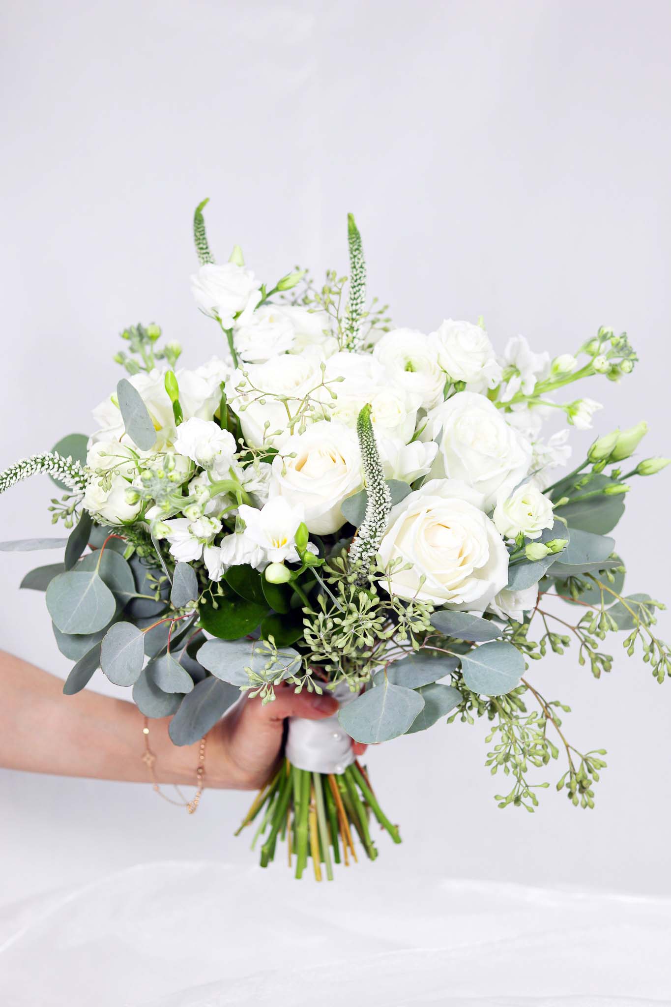 White Rose Bridal Bouquet