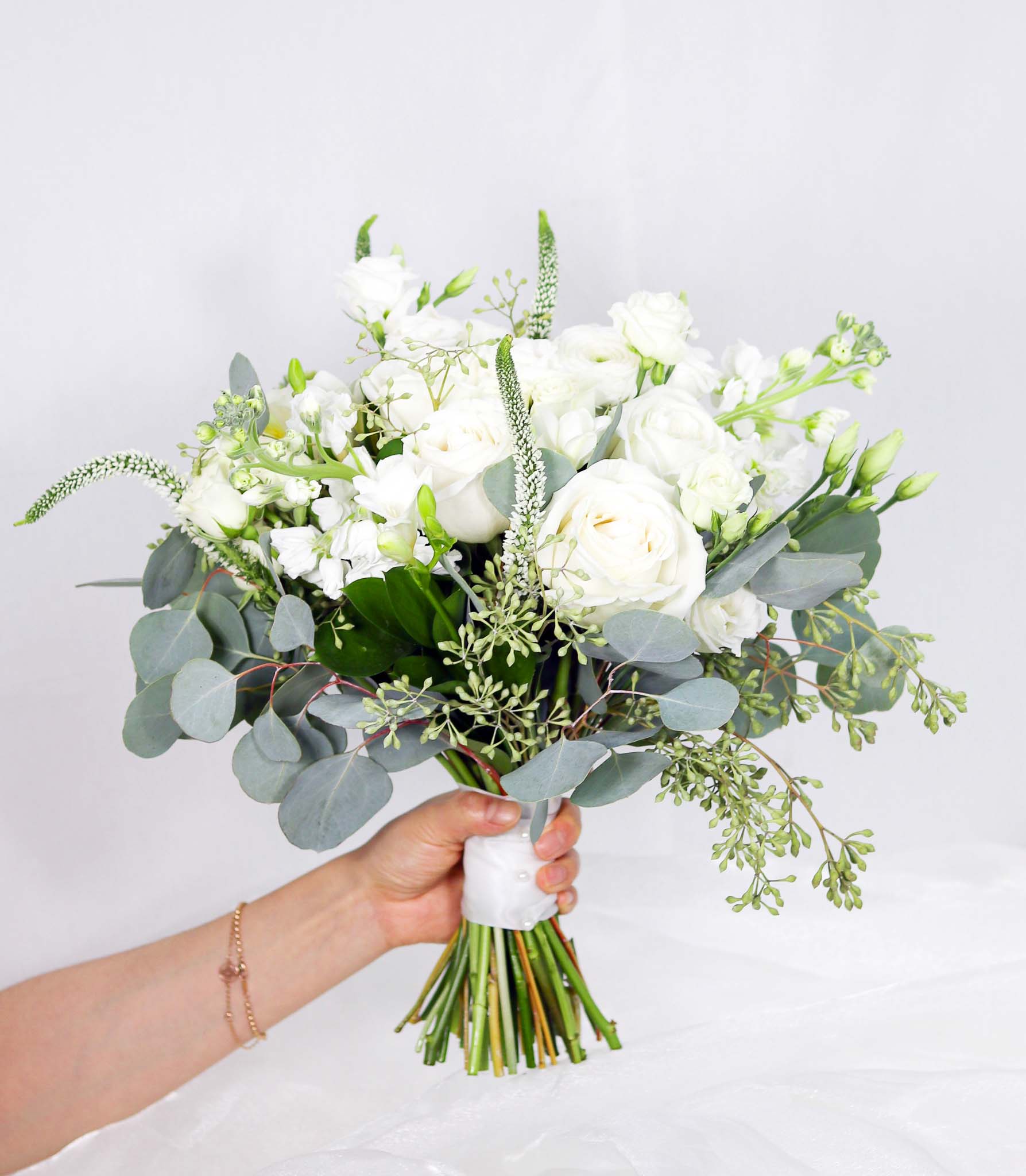White Rose Bridal Bouquet