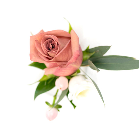 Coffee Theme Rose Boutonniere