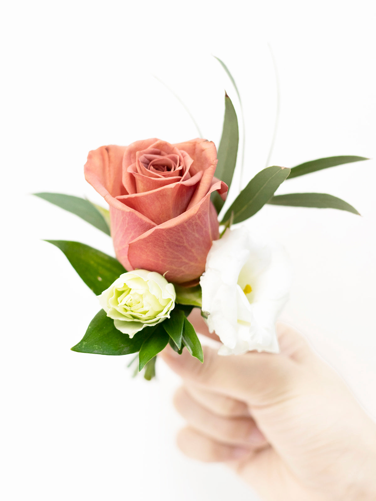 Coffee Theme Rose Boutonniere