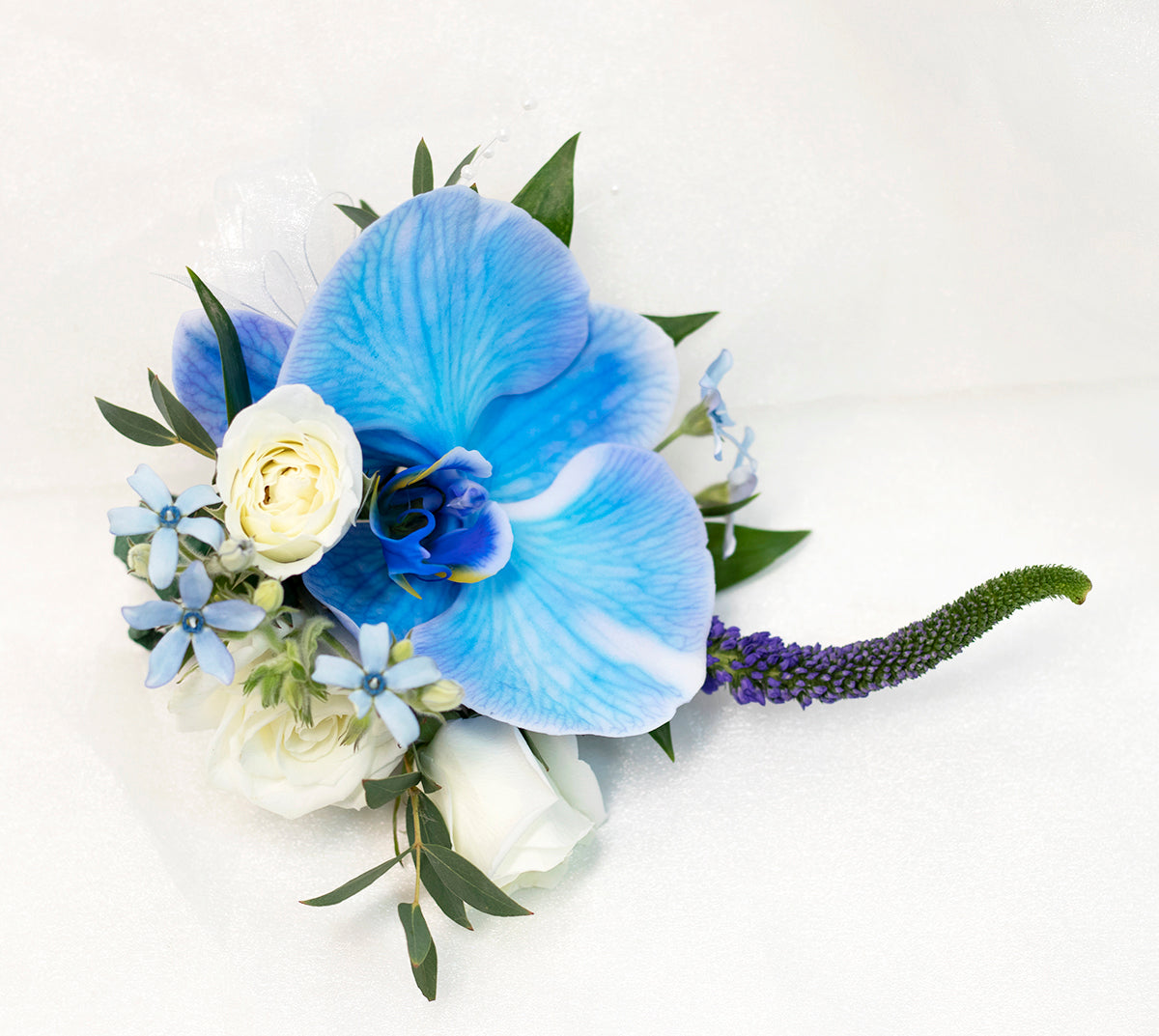 Blue Orchid Boutonniere