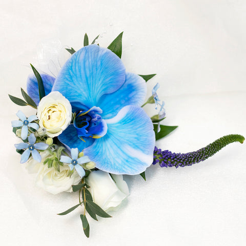 Blue Orchid Boutonniere