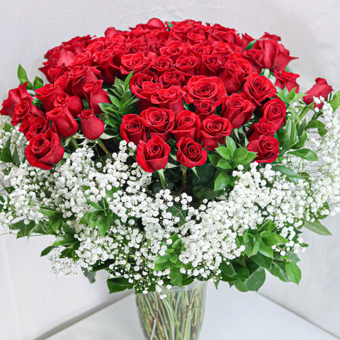 100 Premium Red Roses