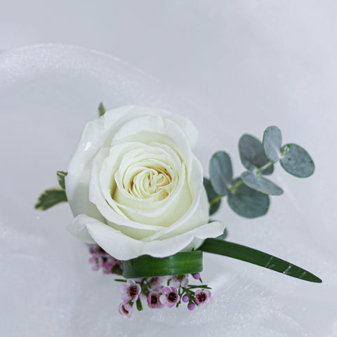 White Rose Boutonniere
