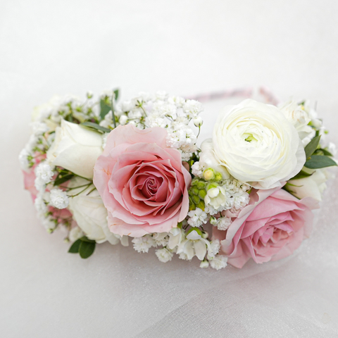 Pink and White Hair Band