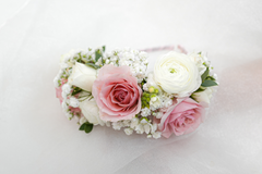 Pink and White Hair Band