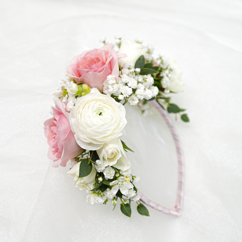 Pink and White Hair Band