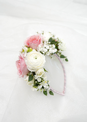 Pink and White Hair Band