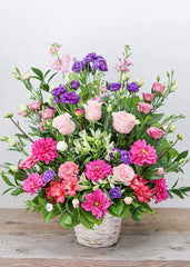 Pastel Pink Basket - Flower - Toronto Flower Gallery