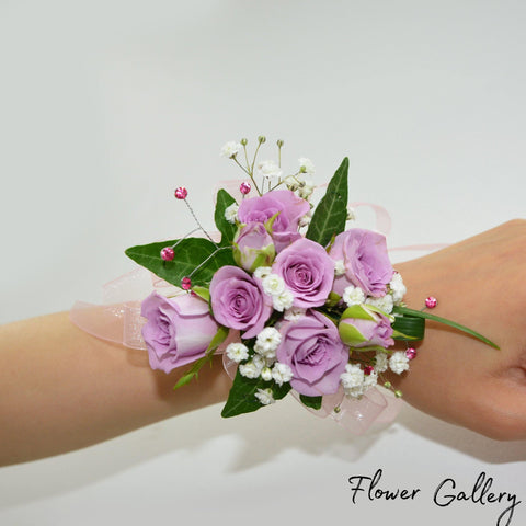 Purple Spray Rose Corsage