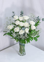 12 White Roses - Toronto Flower Gallery