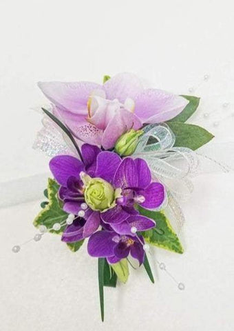 Purple Cymbidium Orchid Boutonniere