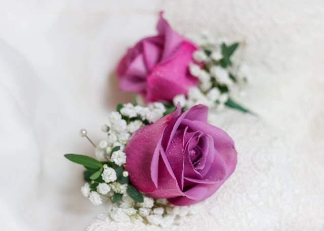 Purple Rose Boutonniere - Toronto Flower Gallery